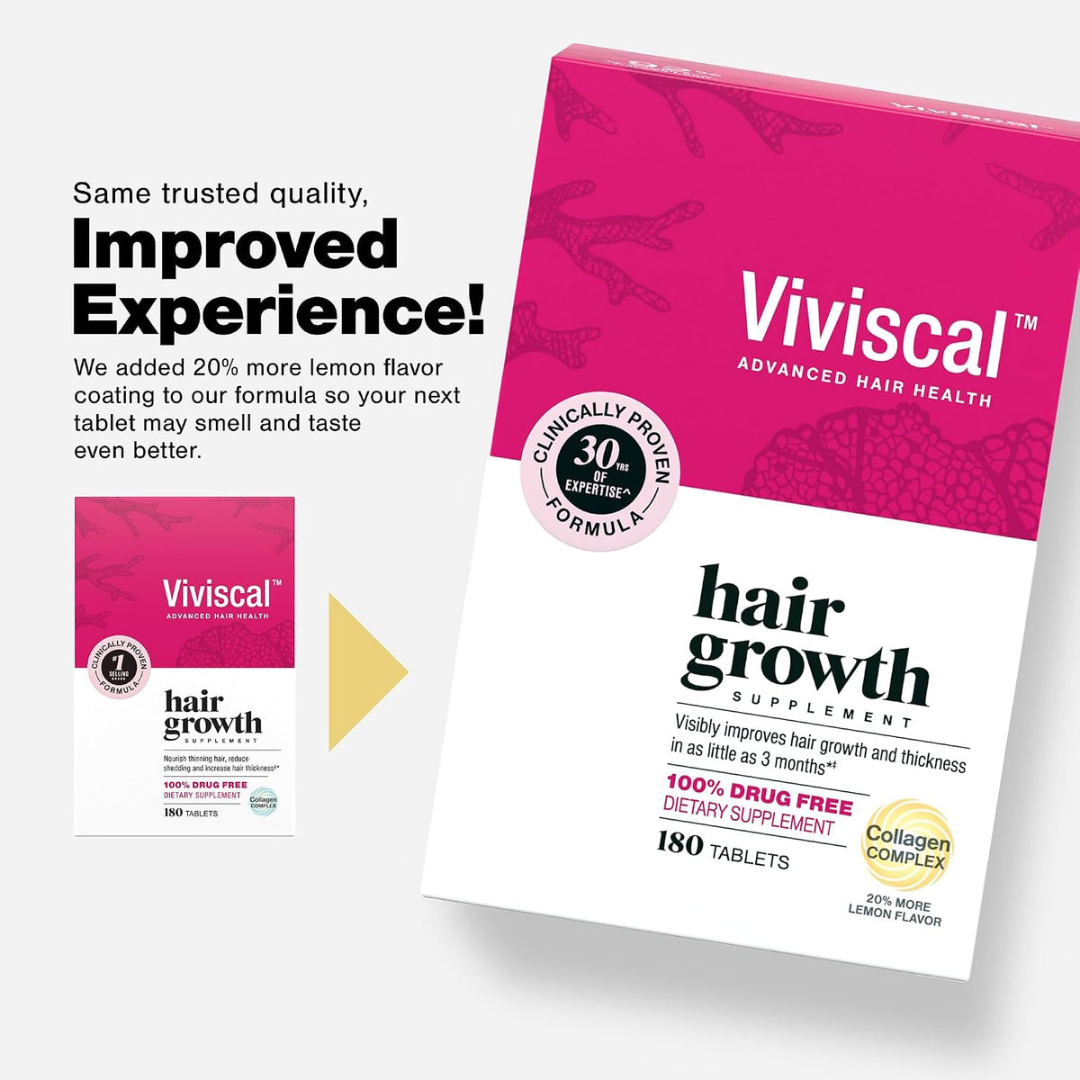 Viviscal Hair Growth Supplements for Women – 180 Tablets