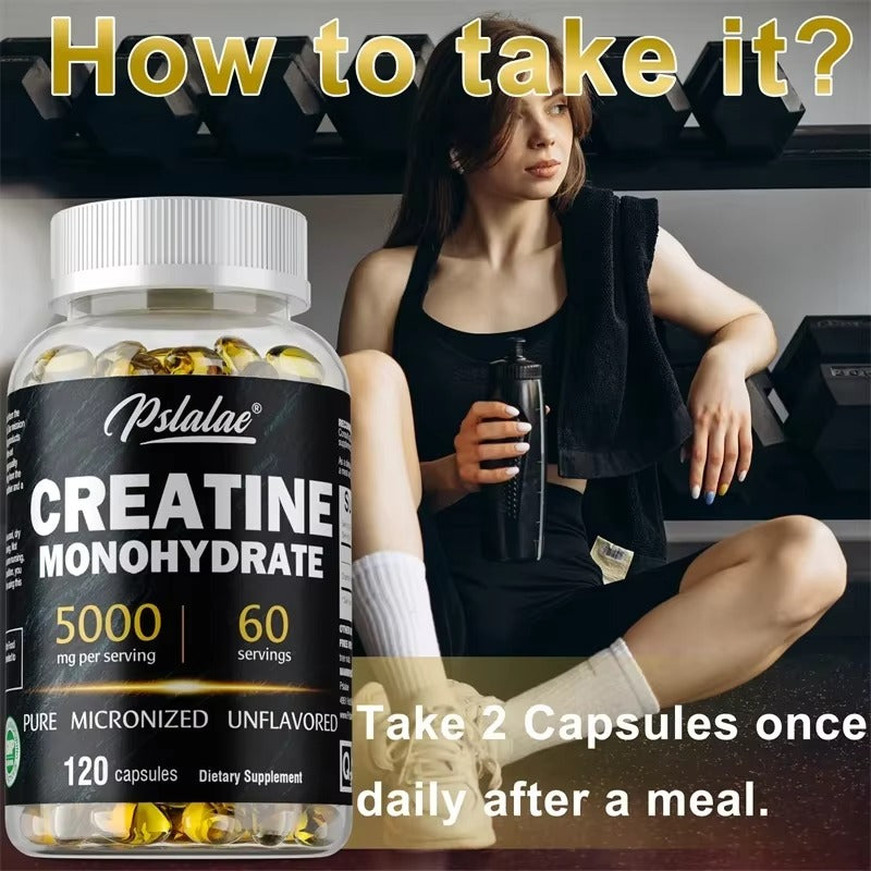 Creatine Monohydrate Capsules – Muscle & Performance Support