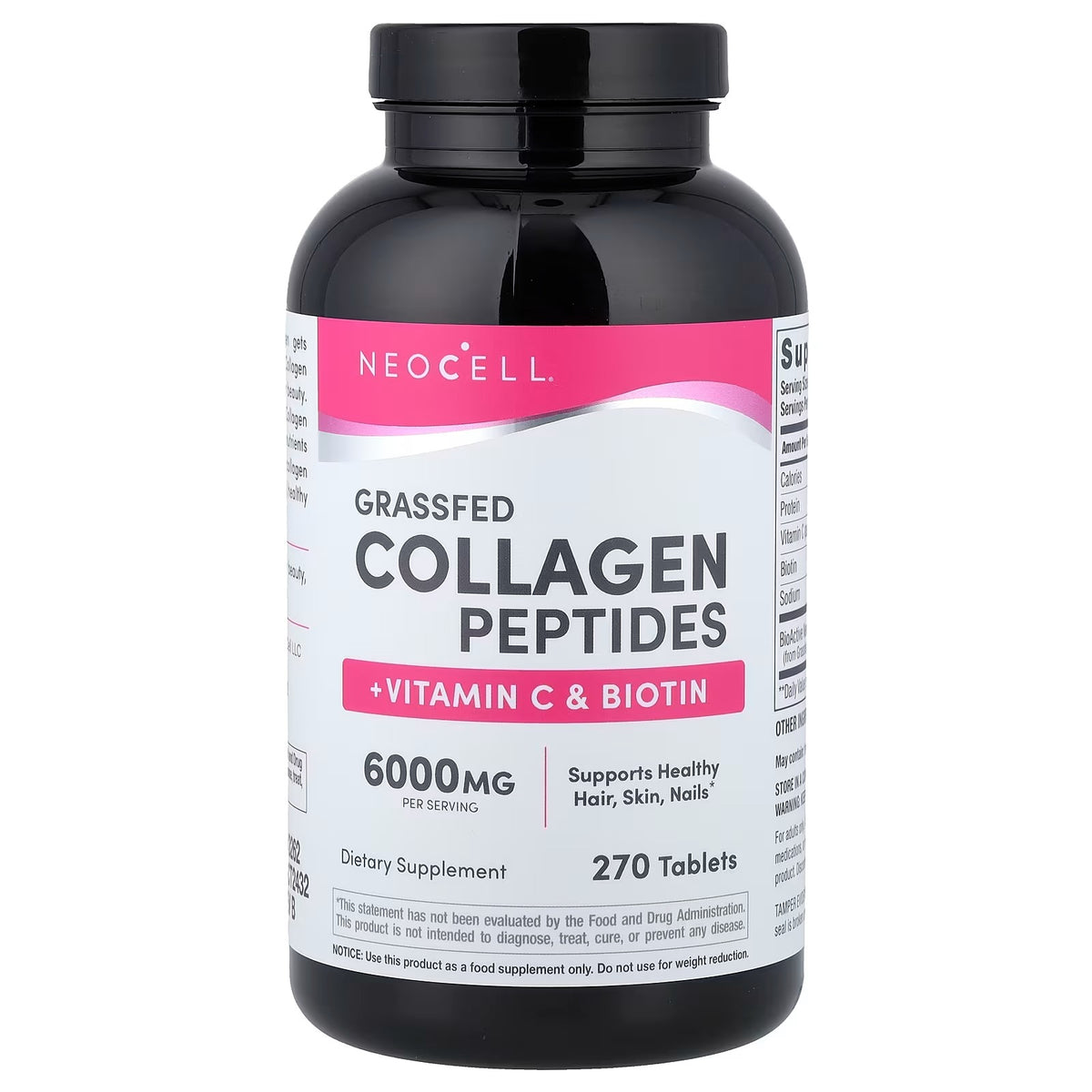 NeoCell Collagen Peptides + Vitamin C & Biotin – 270 Tablets