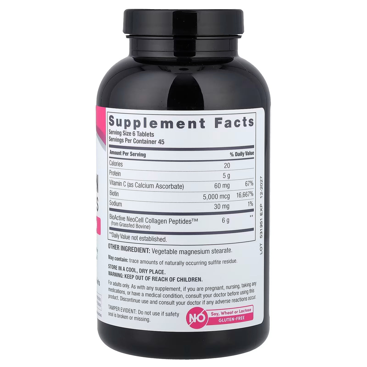 NeoCell Collagen Peptides + Vitamin C & Biotin – 270 Tablets