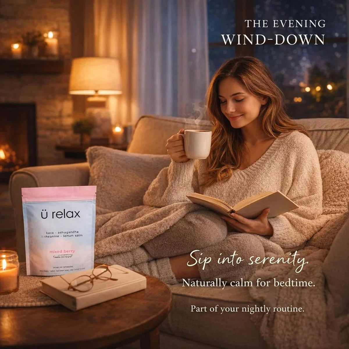Relax Calming Drink – Natural Calm Powder Drink | Mixed Berry Flavors, 15 Packets