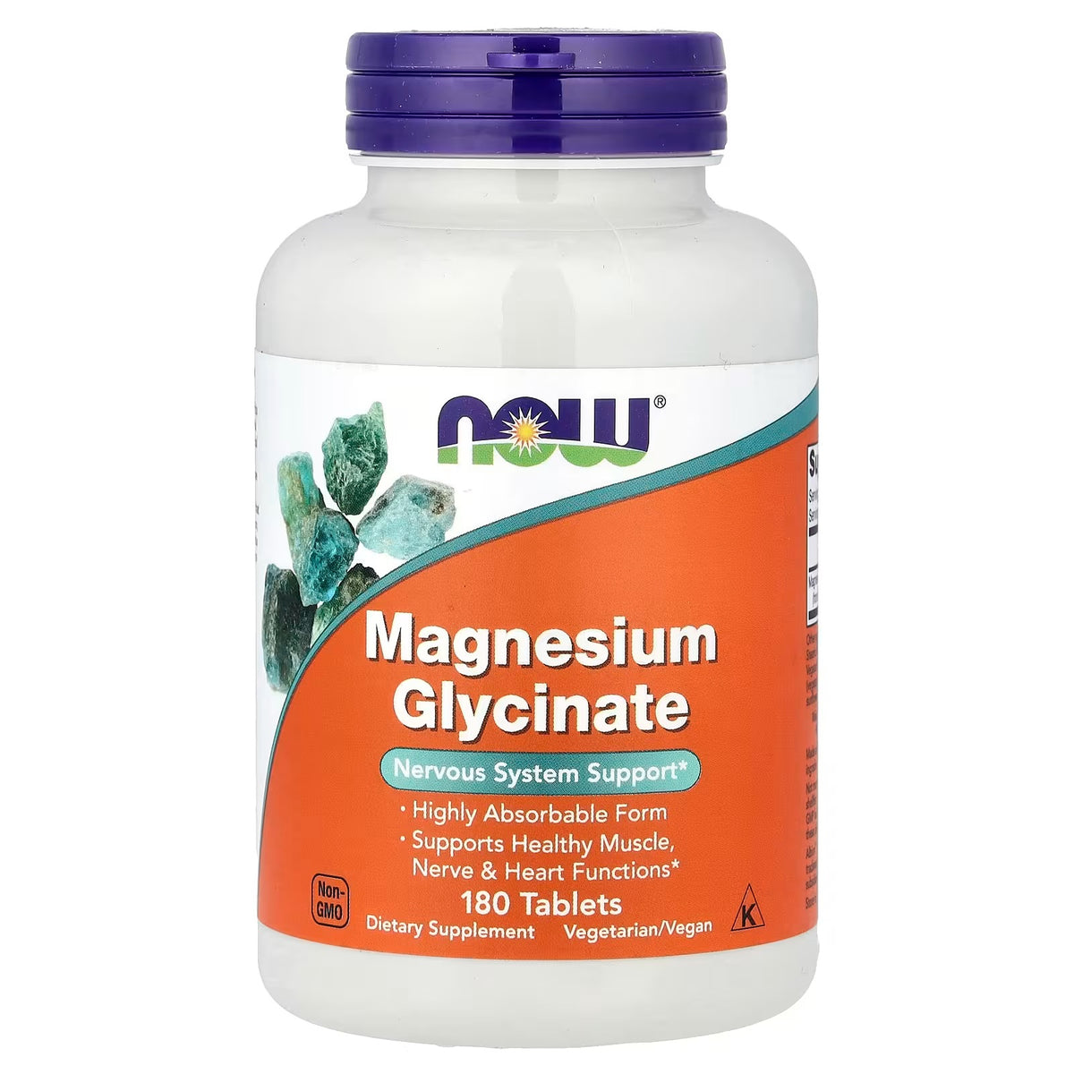 NOW Foods Magnesium Glycinate – 180 Tablets