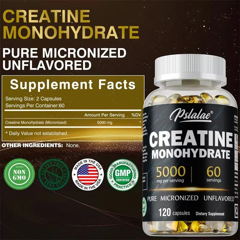 Creatine Monohydrate Capsules – Muscle & Performance Support
