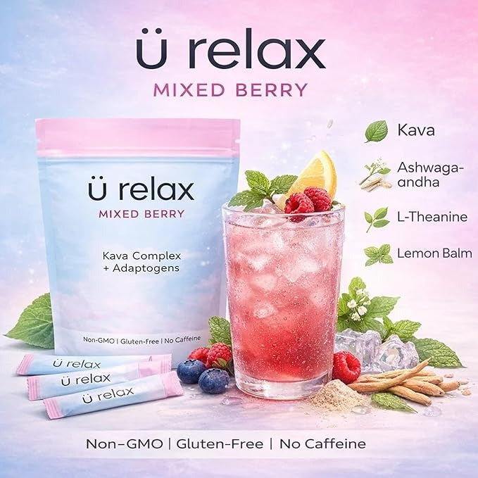 Relax Calming Drink – Natural Calm Powder Drink | Mixed Berry Flavors, 15 Packets