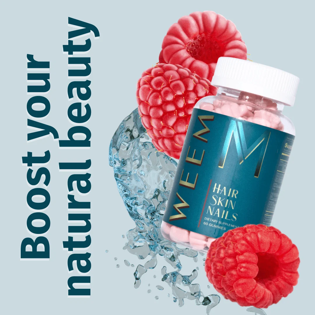 WEEM- Hair, Skin & Nails Gummies, Gluten Free, Vegan, Cruelty-free 60 ct.