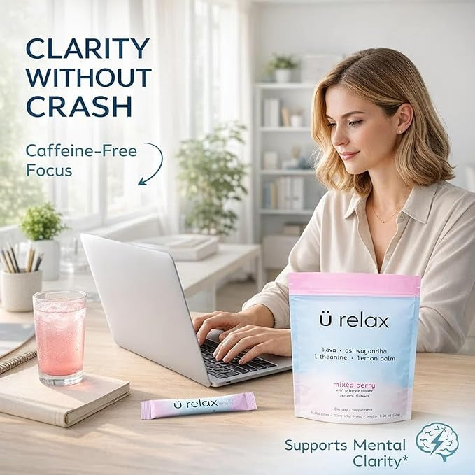 Relax Calming Drink – Natural Calm Powder Drink | Mixed Berry Flavors, 15 Packets