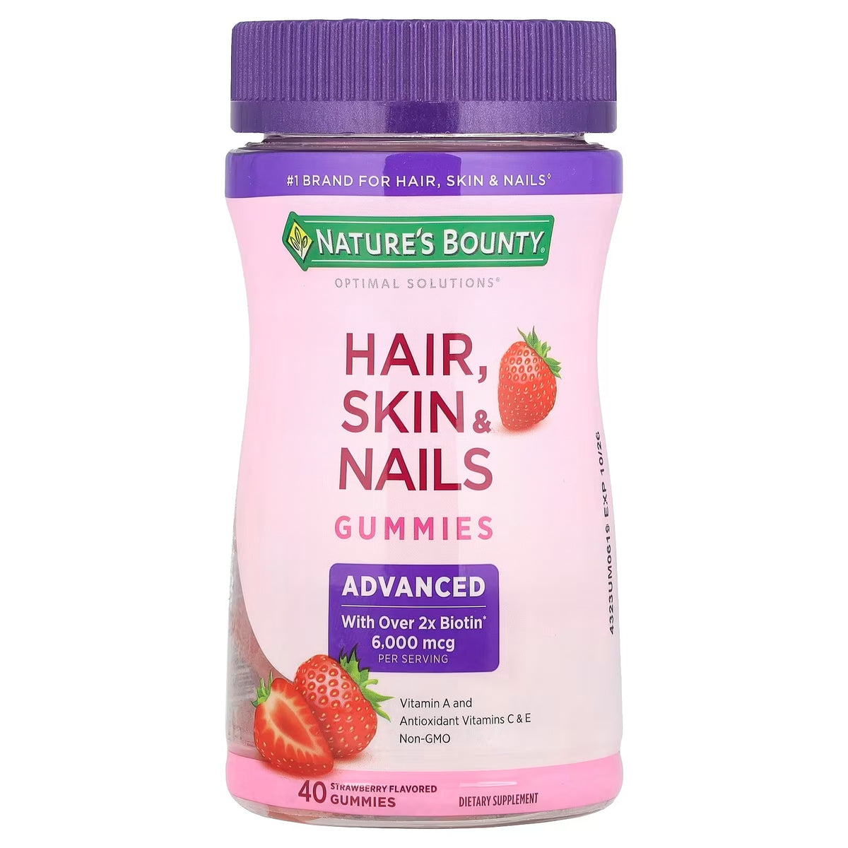 Nature’s Bounty Hair, Skin & Nails Gummies – 40 Gummies