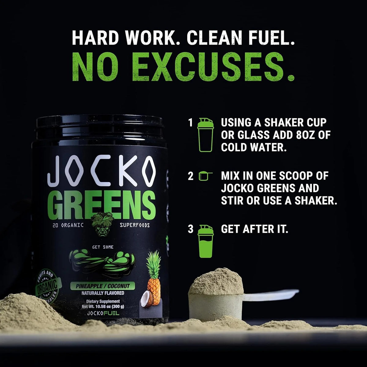 Jocko Fuel Daily Greens – Gut & Immune Support (30 Servings)