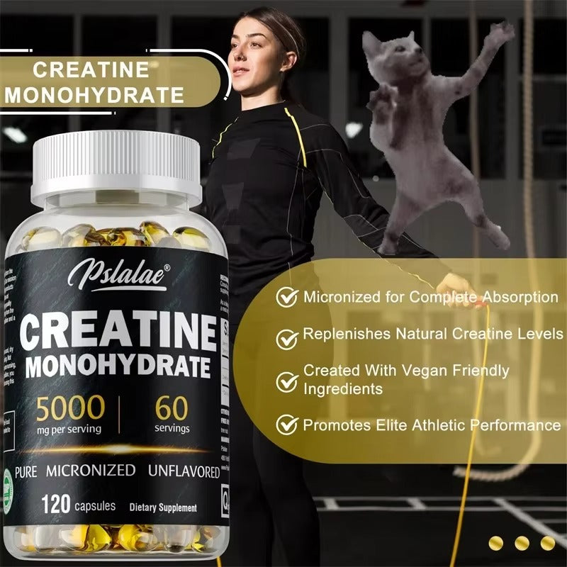 Creatine Monohydrate Capsules – Muscle & Performance Support
